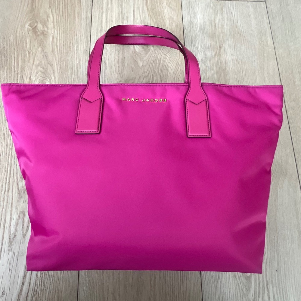 Marc Jacobs NWOT Wingman Nylon Tote in Pink w/Gold Hardware.